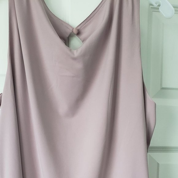 NWT: Oleg Cassini Mauve lace chiffon three piece pantsuit Size 20 - Picture 5 of 14